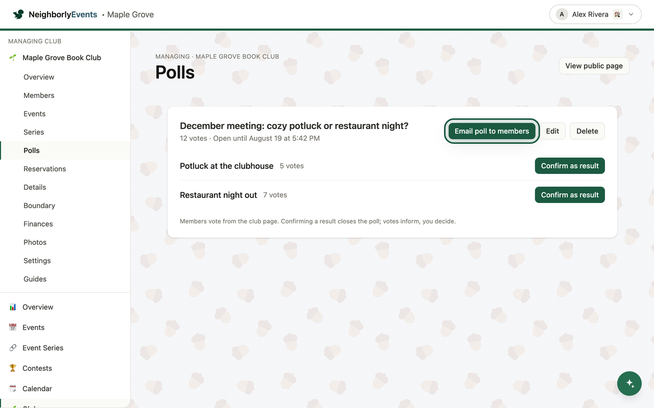 Email it to your members, once