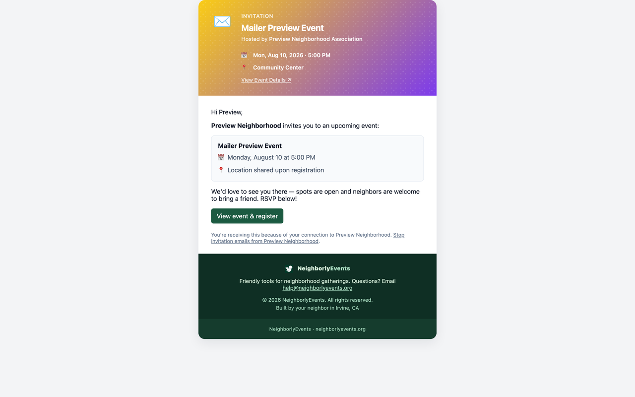 Invitations come from your community, not from us